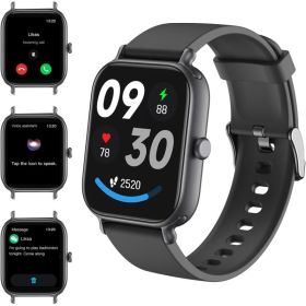 2.0 Inch HD - Fashion Smartwatch Bluetooth Talking, IP68 Showerproof Mental Health Tracker, Anxiety Relief Fitness Tracker (Option: black)
