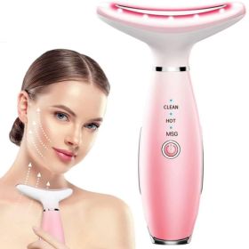 Facial And Neck Massager, Pink Neck Beauty Device (Option: pink)