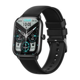 Exercise Heart Rate Meter Step Talk Music Full Screen Smartwatch (Option: black)